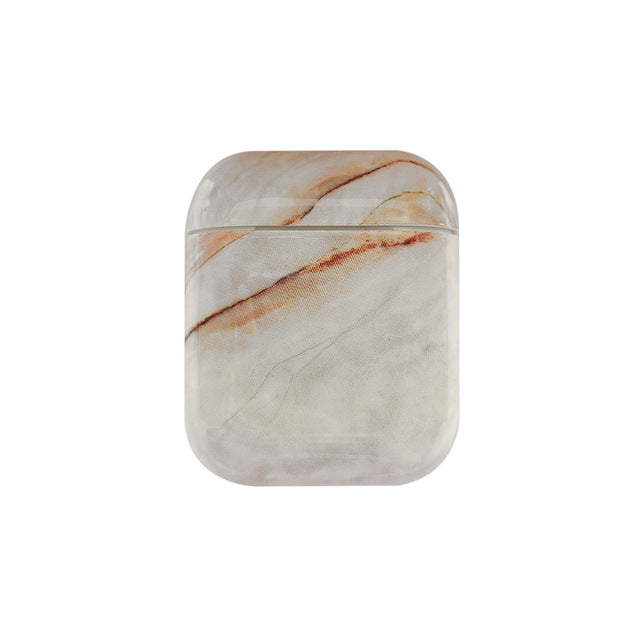 Earphone Case For Airpods 2 Case Luxury Marble Hard Headphone Case Protective Cover Accessories