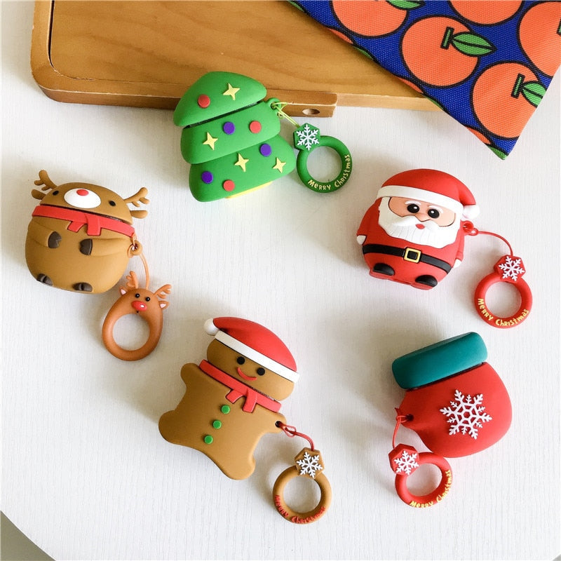For airpods case Fundas For Airpods 2 case cover cute 3D Wireless Bluetooth Headphones Protective Cover Silicone Earphone Case