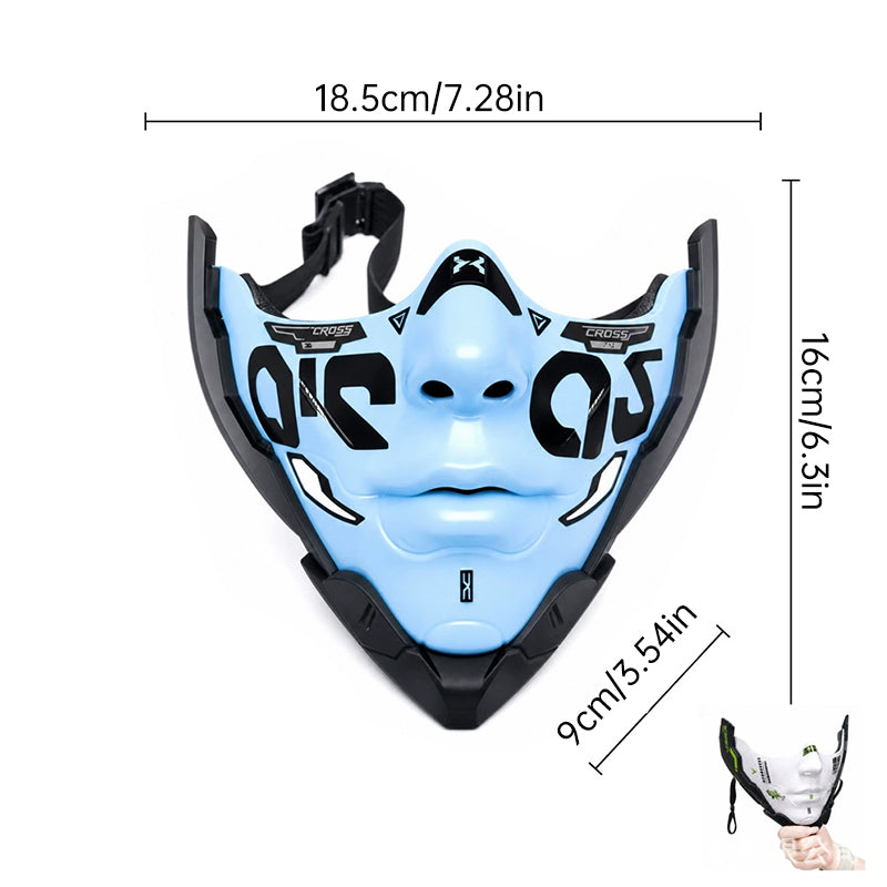 Cyberpunk Mechanical Face Mask – Futuristic Robot Style Sci-Fi Decorative Mask, Steampunk Costume Prop